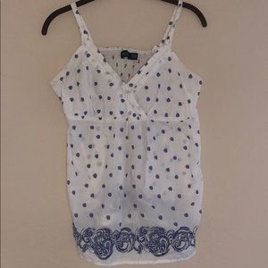 White and Blue Tank Top